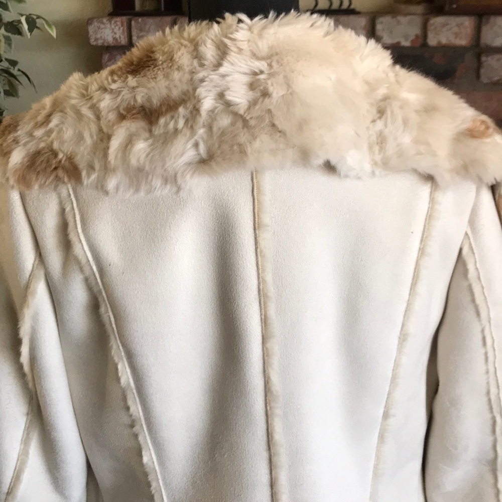 Midnight Velvet Goldie Suede & Faux Fur Coat - Picture 7 of 8